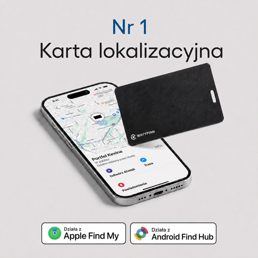 Karta lokalizacyjna WAYYPINN nr 1 – Apple Find My i Android Find Hub (polski)